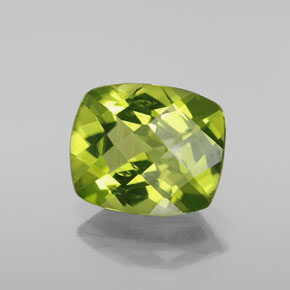 Peridoto naturale verde da 2,65 ct, taglio a cuscino, VS-SI