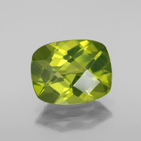 Peridoto naturale verde da 2,88 ct, taglio a cuscino, VS