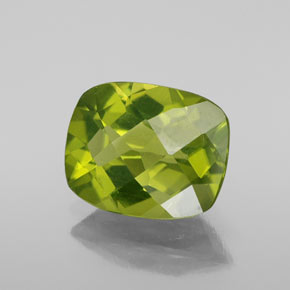 Peridoto naturale verde da 2,88 ct, taglio a cuscino, VS