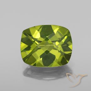2.65ct Naturale Verde acceso Peridoto, Cuscino, VS-SI