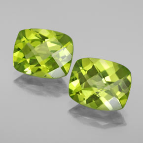Peridoto naturale verde da  ct, taglio a cuscino, VS