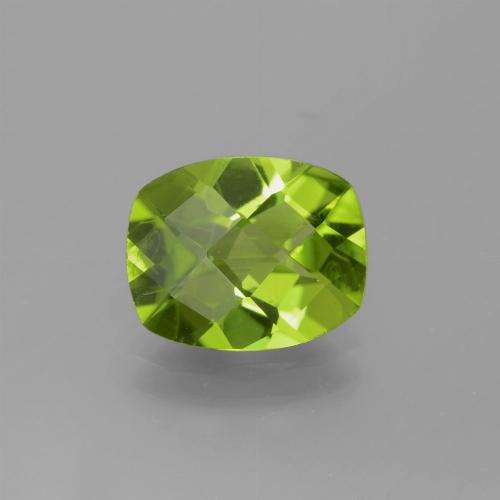 Peridoto naturale verde da 2,49 ct, taglio a cuscino, VS-SI