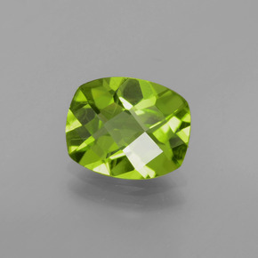 Peridoto naturale verde da 2,49 ct, taglio a cuscino, VS-SI