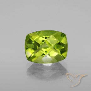 2.84ct Naturale Verde acceso Peridoto, Cuscino, VS-SI