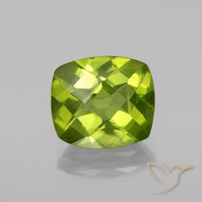 2.50ct Naturale Verde acceso Peridoto, Cuscino, VS-SI