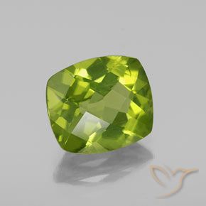 Peridoto Verde acceso naturale da 2.50 ct, Cuscino, VS-SI