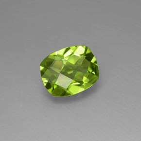 Peridoto naturale verde da 2,31 ct, taglio a cuscino, VS