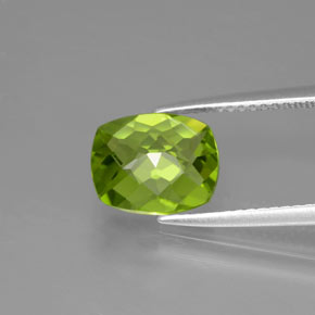Peridoto naturale verde da 2,31 ct, taglio a cuscino, VS