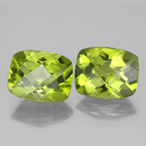 Peridoto naturale verde da  ct, taglio a cuscino, VS-SI