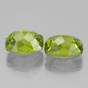 Peridoto naturale verde da  ct, taglio a cuscino, VS-SI