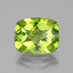 Peridoto naturale verde da 2,99 ct, taglio a cuscino, VS-SI
