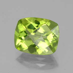 Peridoto naturale verde da 2,99 ct, taglio a cuscino, VS-SI