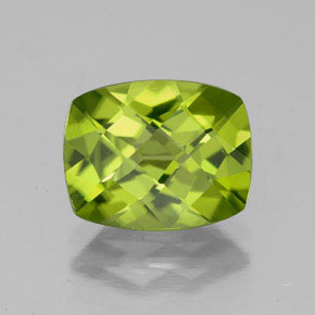 Peridoto naturale verde da 2,63 ct, taglio a cuscino, VS