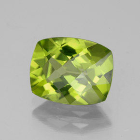 Peridoto naturale verde da 2,63 ct, taglio a cuscino, VS