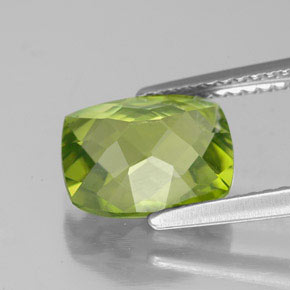 Peridoto naturale verde da 2,63 ct, taglio a cuscino, VS