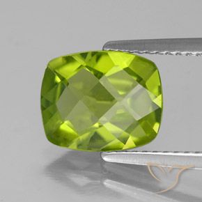 Peridoto naturale verde da 2,57 ct, taglio a cuscino, VS