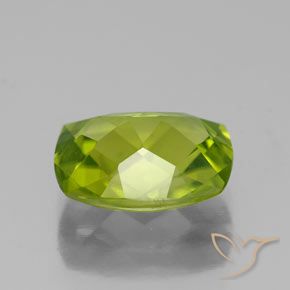 Peridoto naturale verde da 2,57 ct, taglio a cuscino, VS