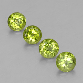 Peridoto naturale verde da  ct, taglio rotondo, VS-SI