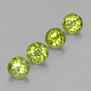 Peridoto naturale verde da  ct, taglio rotondo, VS-SI