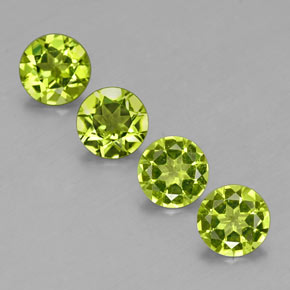 Peridoto naturale verde da  ct, taglio rotondo, VS-SI