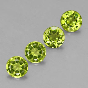 Peridoto naturale verde da  ct, taglio rotondo, VS-SI