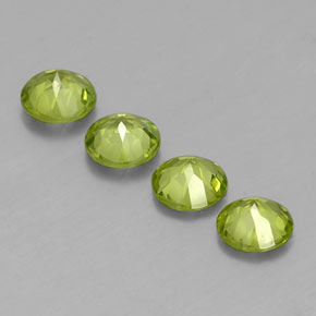 Peridoto naturale verde da  ct, taglio rotondo, VS-SI