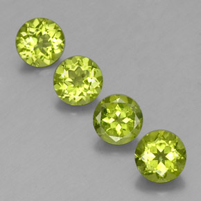 Peridoto naturale verde da  ct, taglio rotondo, VS