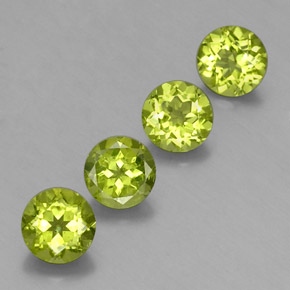 Peridoto naturale verde da  ct, taglio rotondo, VS