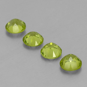 Peridoto naturale verde da  ct, taglio rotondo, VS