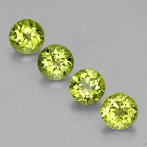 Peridoto naturale verde da  ct, taglio rotondo, VS