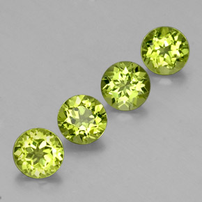 Peridoto naturale verde da  ct, taglio rotondo, VS
