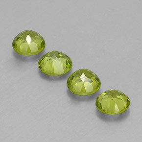 Peridoto naturale verde da  ct, taglio rotondo, VS