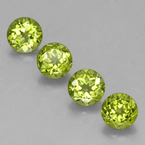 Peridoto naturale verde da  ct, taglio rotondo, VS-SI