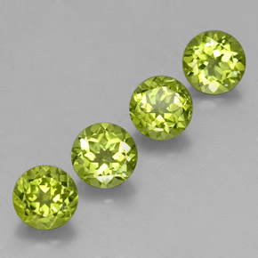 Peridoto naturale verde da  ct, taglio rotondo, VS-SI