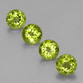 Peridoto naturale verde da  ct, taglio rotondo, VS