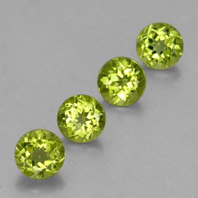 Peridoto naturale verde da  ct, taglio rotondo, VS