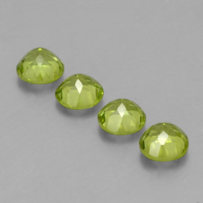 Peridoto naturale verde da  ct, taglio rotondo, VS