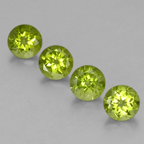 Peridoto naturale verde da  ct, taglio rotondo, VS