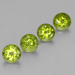 Peridoto naturale verde da  ct, taglio rotondo, VS