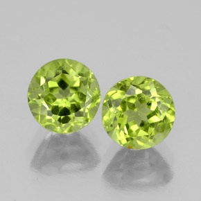 Peridoto naturale verde da  ct, taglio rotondo, VS-SI