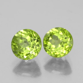 Peridoto naturale verde da  ct, taglio rotondo, VS-SI