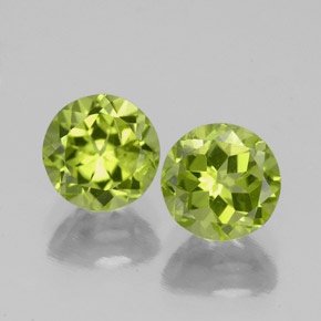 Peridoto naturale verde da  ct, taglio rotondo, VS-SI