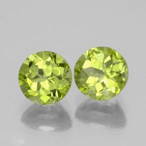 Peridoto naturale verde da  ct, taglio rotondo, VS-SI