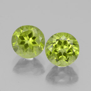 Peridoto naturale verde da  ct, taglio rotondo, VS