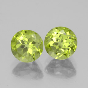 Peridoto naturale verde da  ct, taglio rotondo, VS