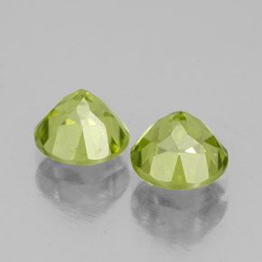 Peridoto naturale verde da  ct, taglio rotondo, VS