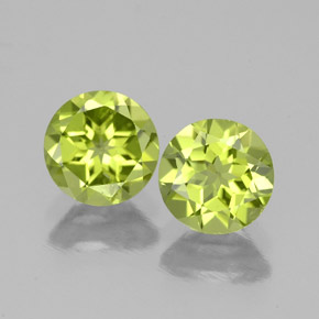 Peridoto naturale verde da  ct, taglio rotondo, VS
