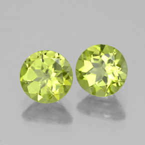 Peridoto naturale verde da  ct, taglio rotondo, VS