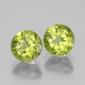 Peridoto naturale verde da  ct, taglio rotondo, VS-SI