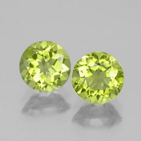 Peridoto naturale verde da  ct, taglio rotondo, VS-SI